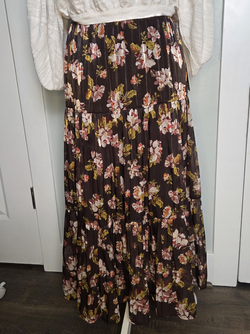 Lauren Conrad Women Satin Skirt - Brown